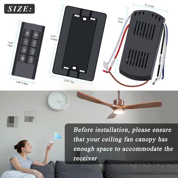 CeilingBreeze Smart Ceiling Fan Remote for AC Fan (Black) - Image 7