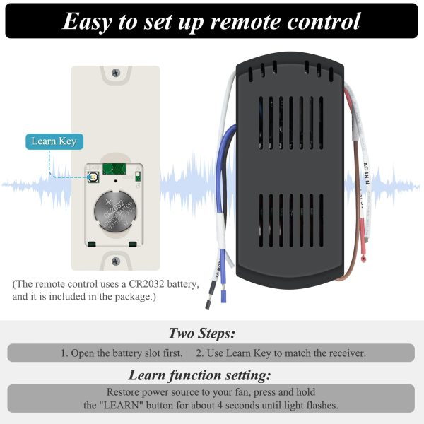 CeilingBreeze Smart Ceiling Fan Remote for AC Fan (White) - Image 6