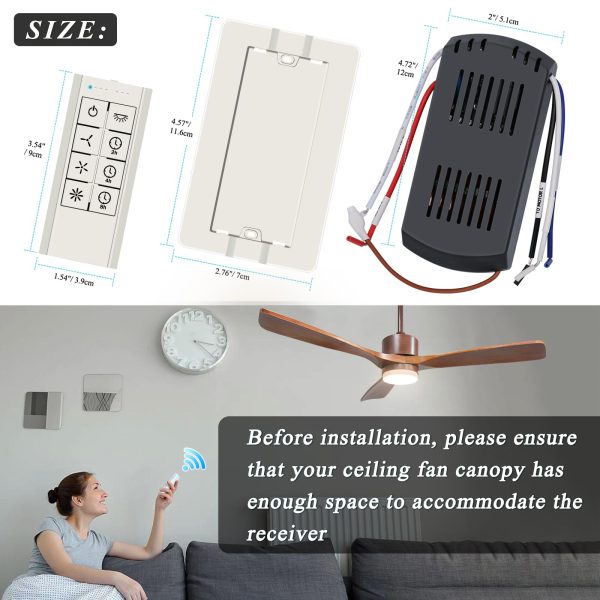 CeilingBreeze Smart Ceiling Fan Remote for AC Fan (White) - Image 7